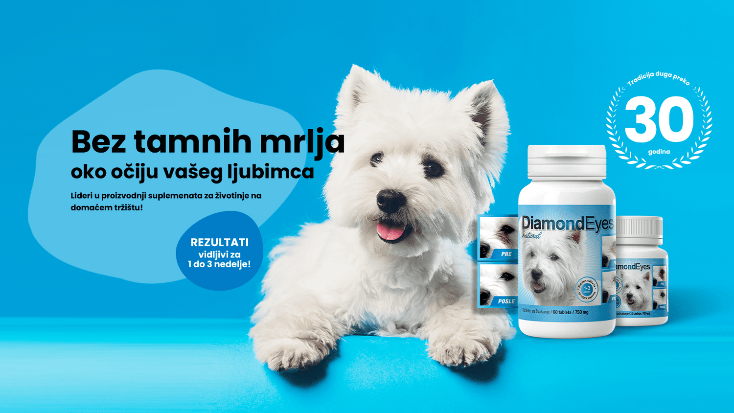 Diamond Eyes - Eliminacija mrlja oko očiju pasa - Interagrar